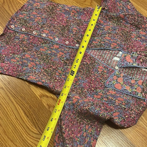 NWT Free People Amelia Printed Blouse Bell Sleeve Blouse $138 Size M or L - Picture 13 of 16